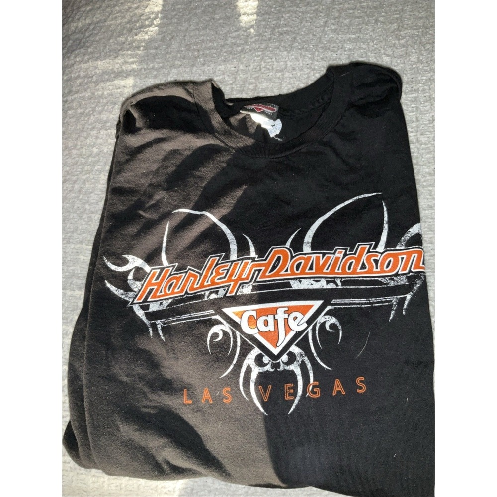 Harley-Davidson Cafe Las Vegas Nevada Graphic Tee Shirt Black XXL